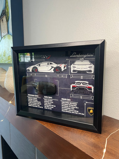 Lamborghini Aventador SVJ Key Blueprint Frame