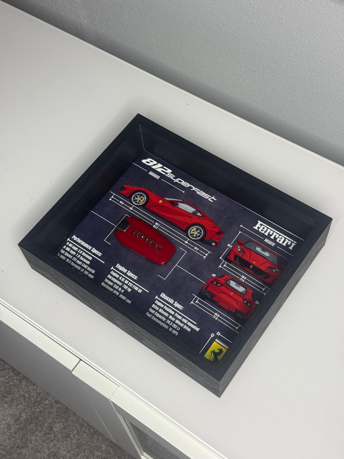 Ferrari 812 Superfast Key Blueprint Frame