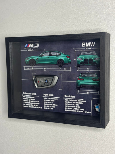 BMW M3 Competition Key Blueprint Frame