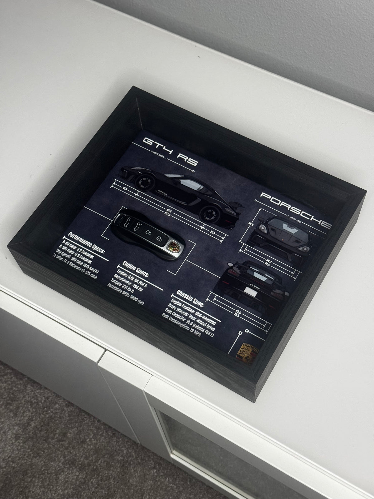Porsche 911 GT4 RS Key Blueprint Frame