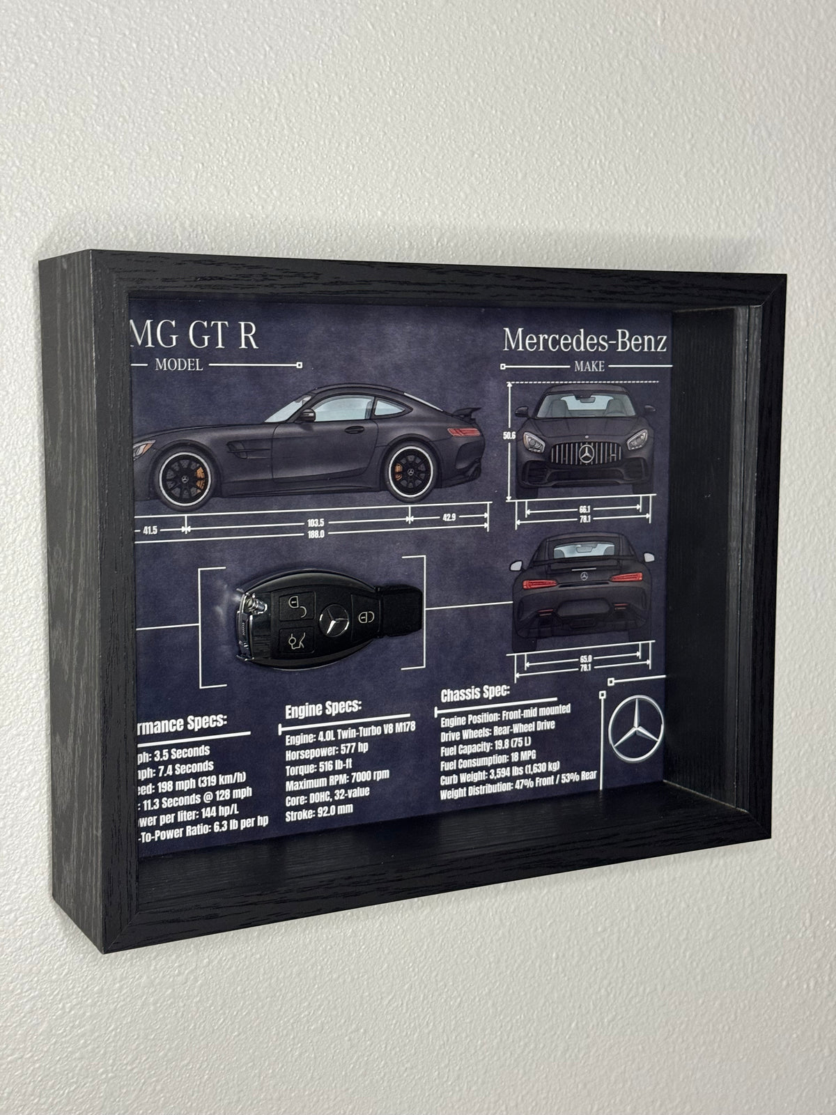 Mercedes-Benz AMG GT R Key Blueprint Frame