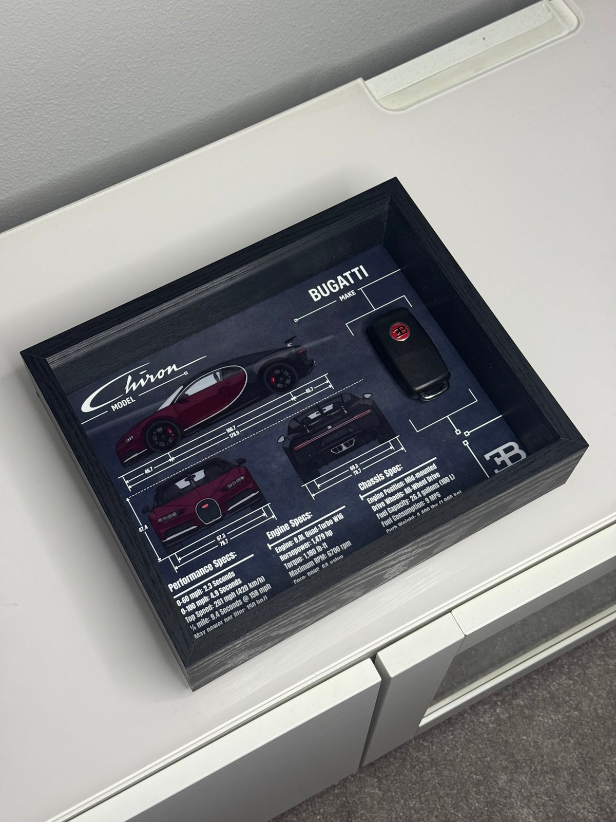 Bugatti Chiron Key Blueprint Frame