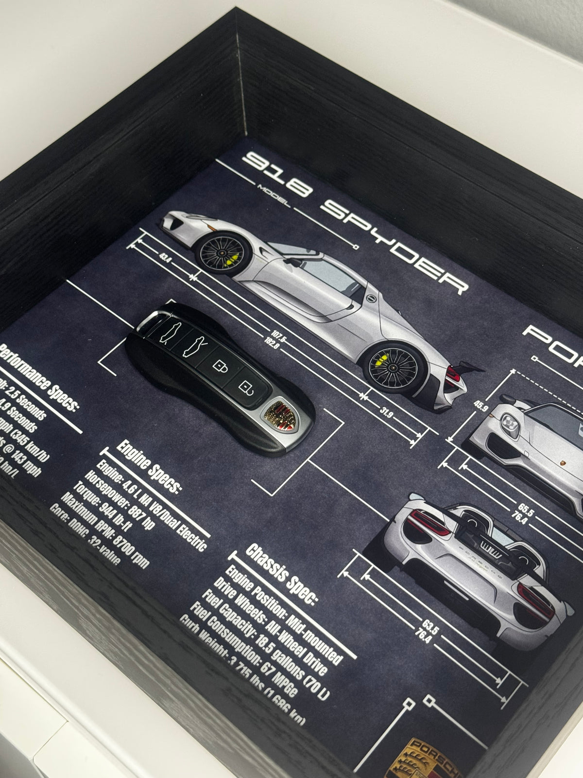 Porsche 918 Spyder Key Blueprint Frame