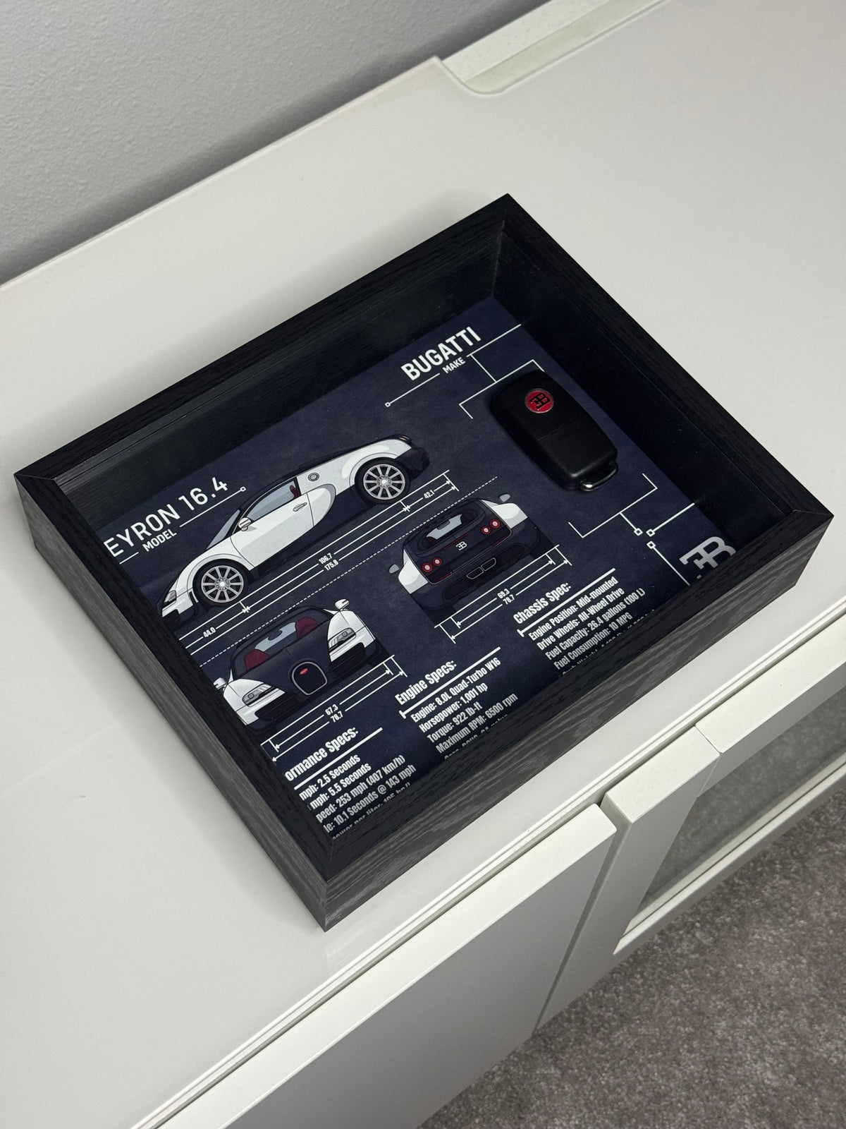 Bugatti Veyron Key Blueprint Frame