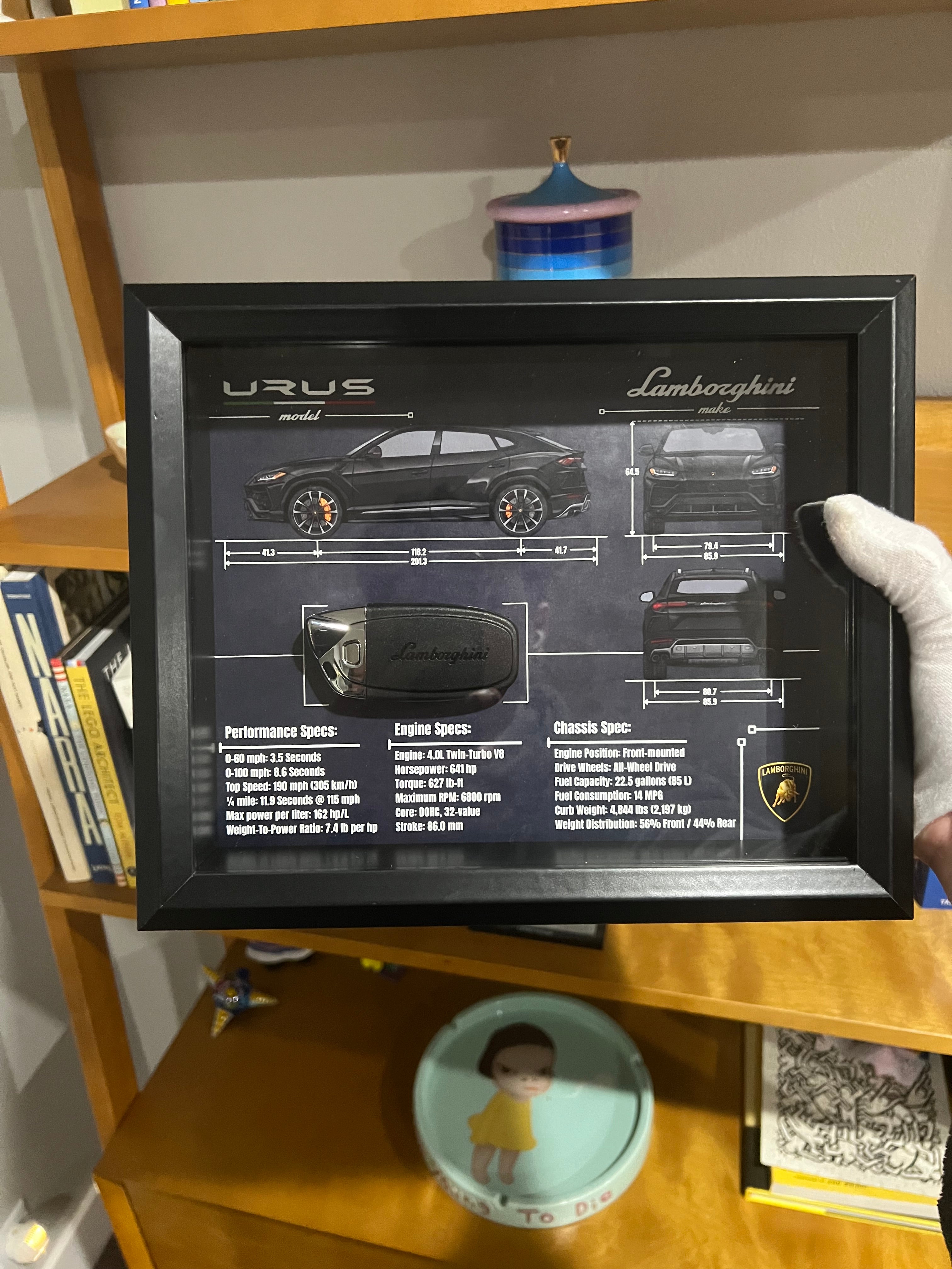 Lamborghini URUS Key Blueprint Frame