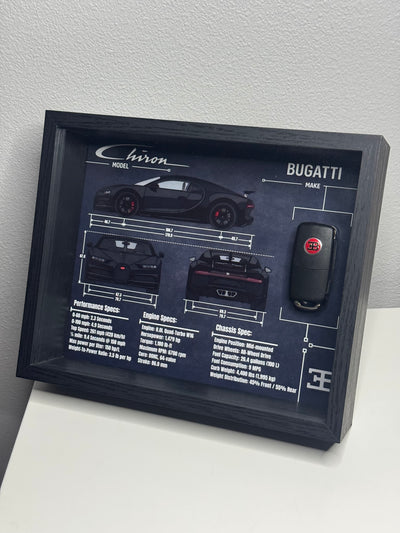 Bugatti Chiron Key Blueprint Frame