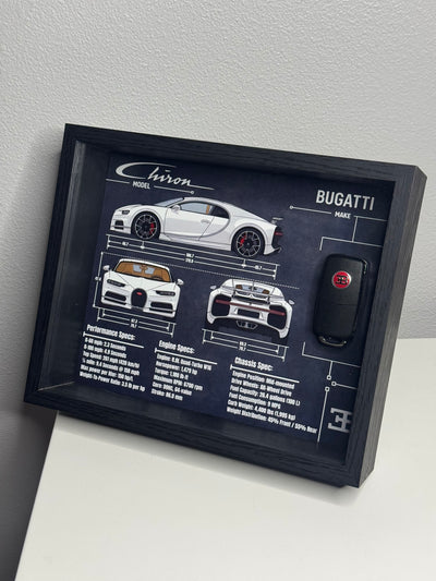 Bugatti Chiron Key Blueprint Frame