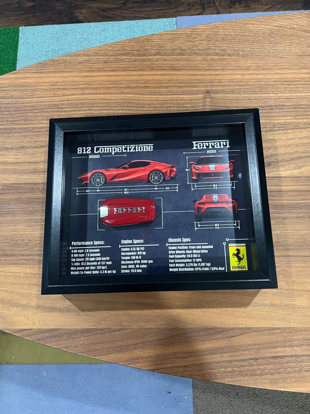 Ferrari 812 competizione Key Blueprint Frame