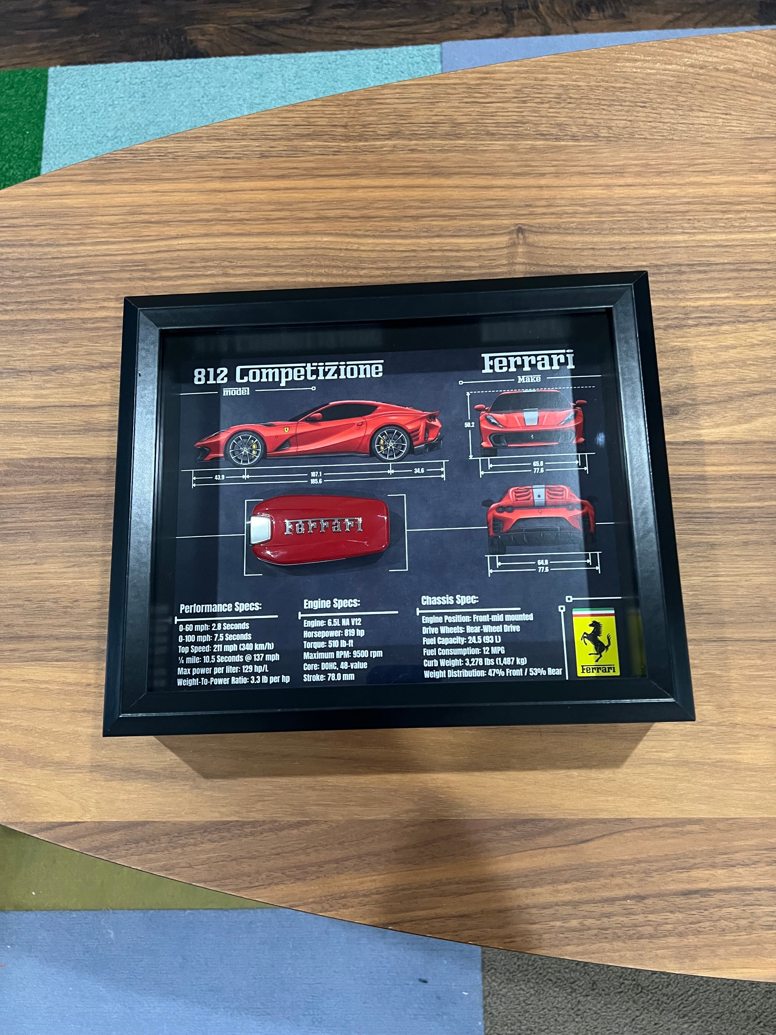 Ferrari 812 competizione Key Blueprint Frame