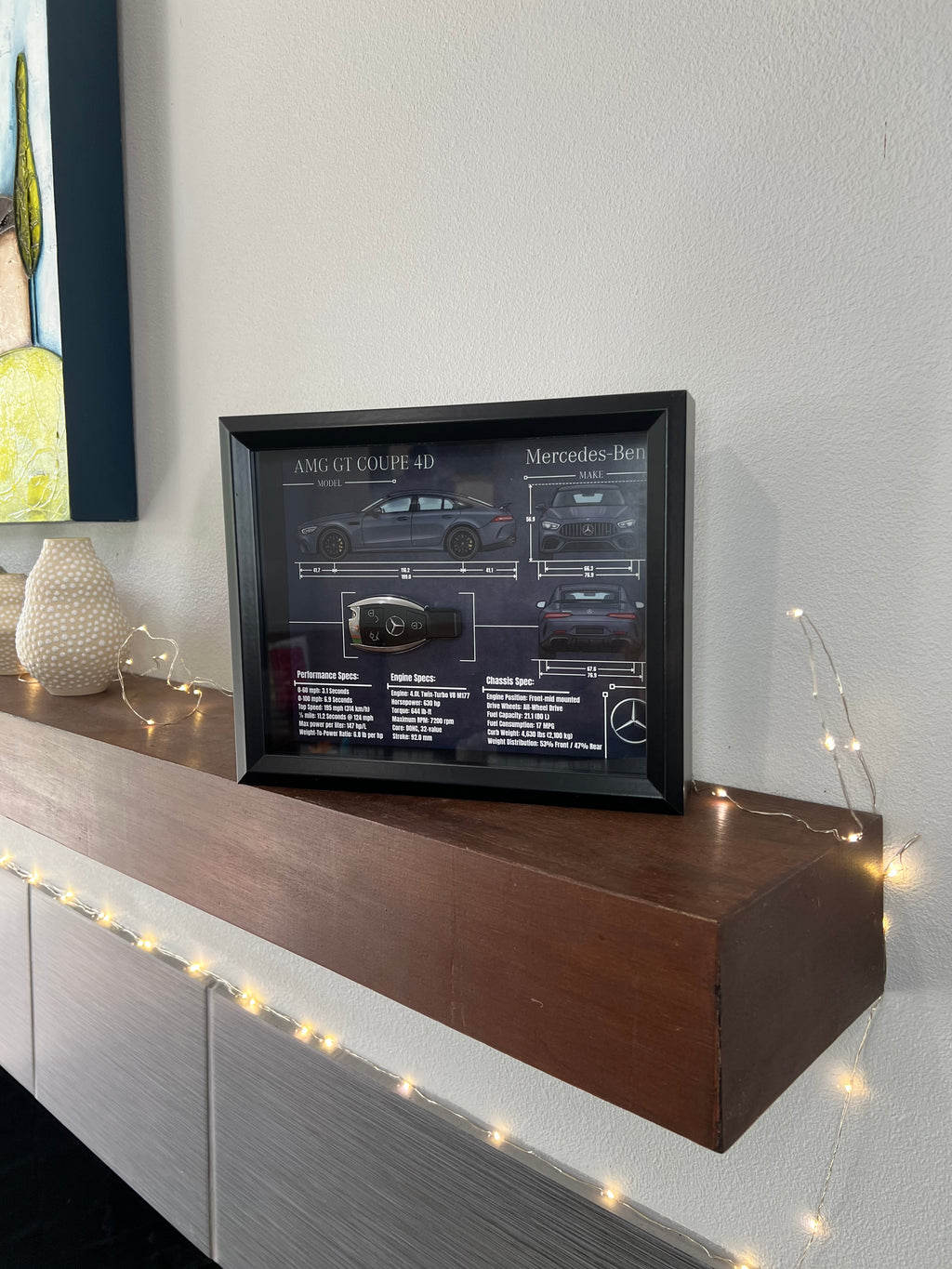 Mercedes-Benz AMG GT 4D Key Blueprint Frame