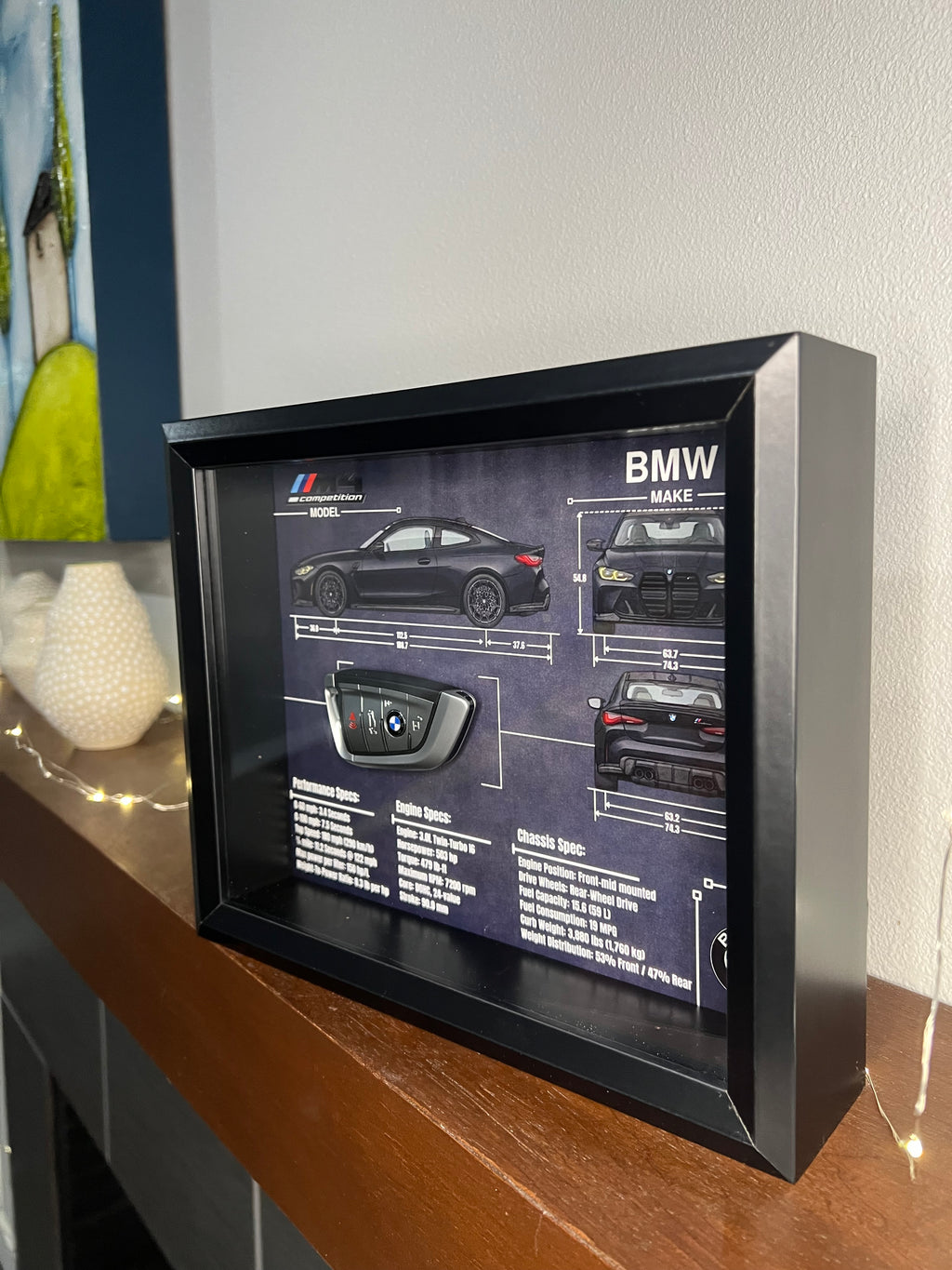BMW M4 Competition Key Blueprint Frame