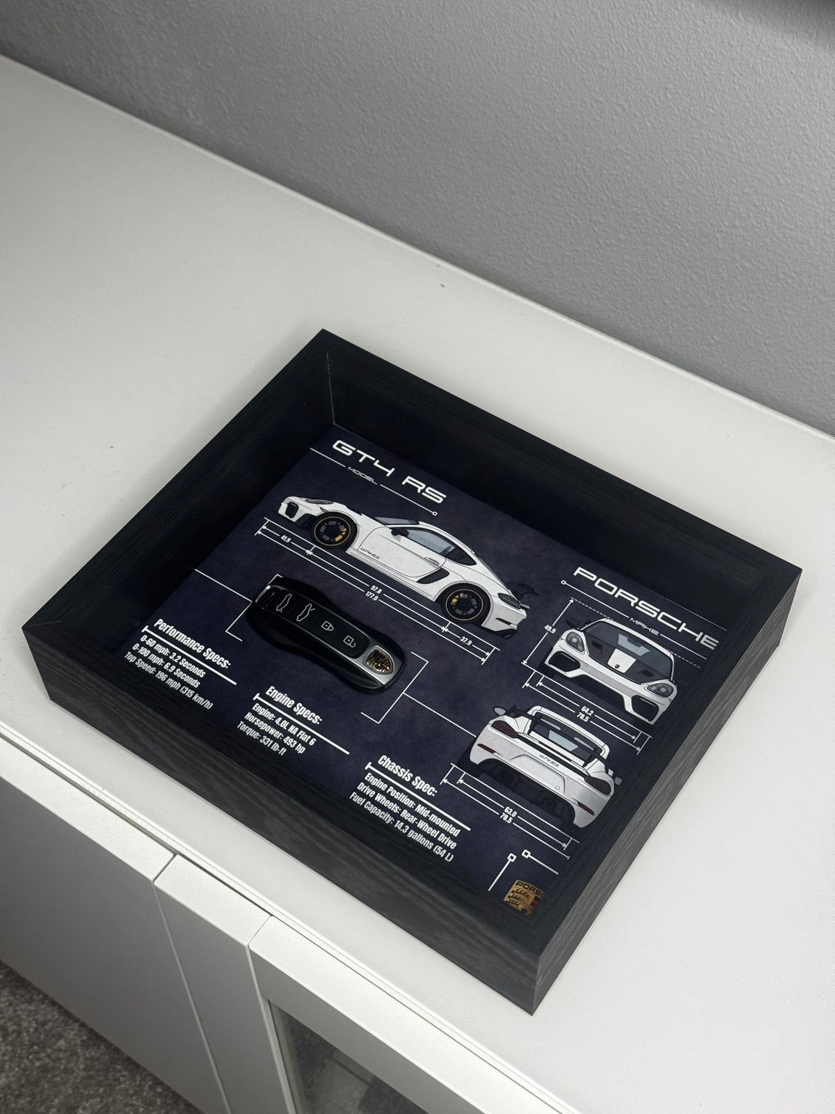 Porsche 911 GT4 RS Key Blueprint Frame