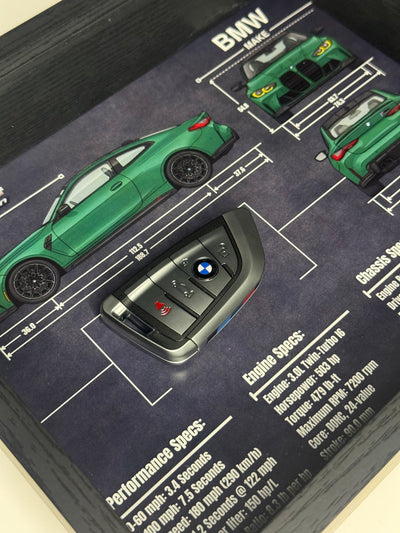 BMW M4 Competition Key Blueprint Frame