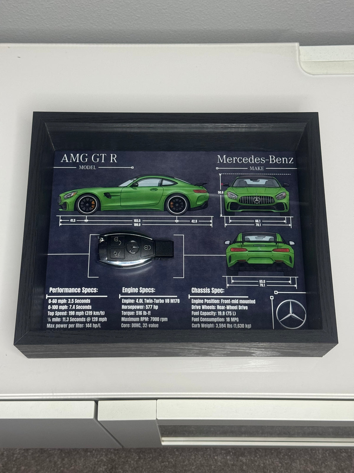 Mercedes-Benz AMG GT R Key Blueprint Frame