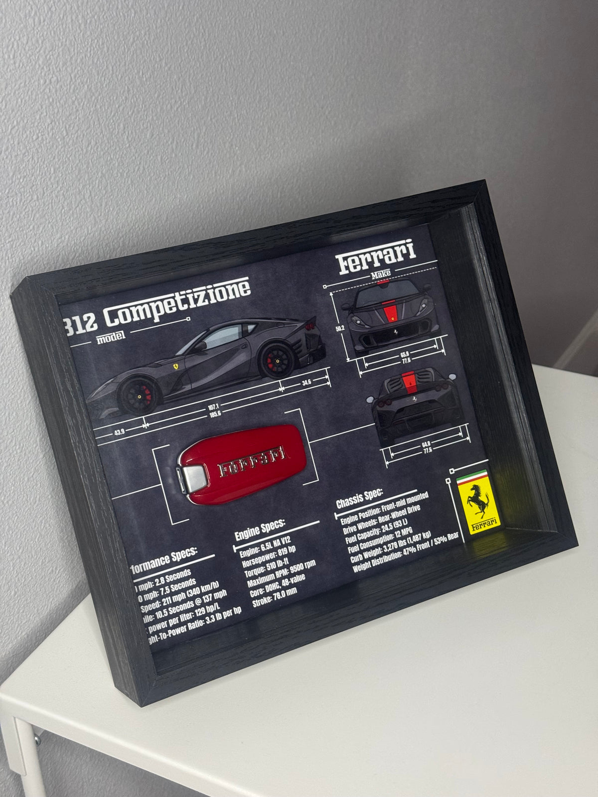 Ferrari 812 competizione Key Blueprint Frame
