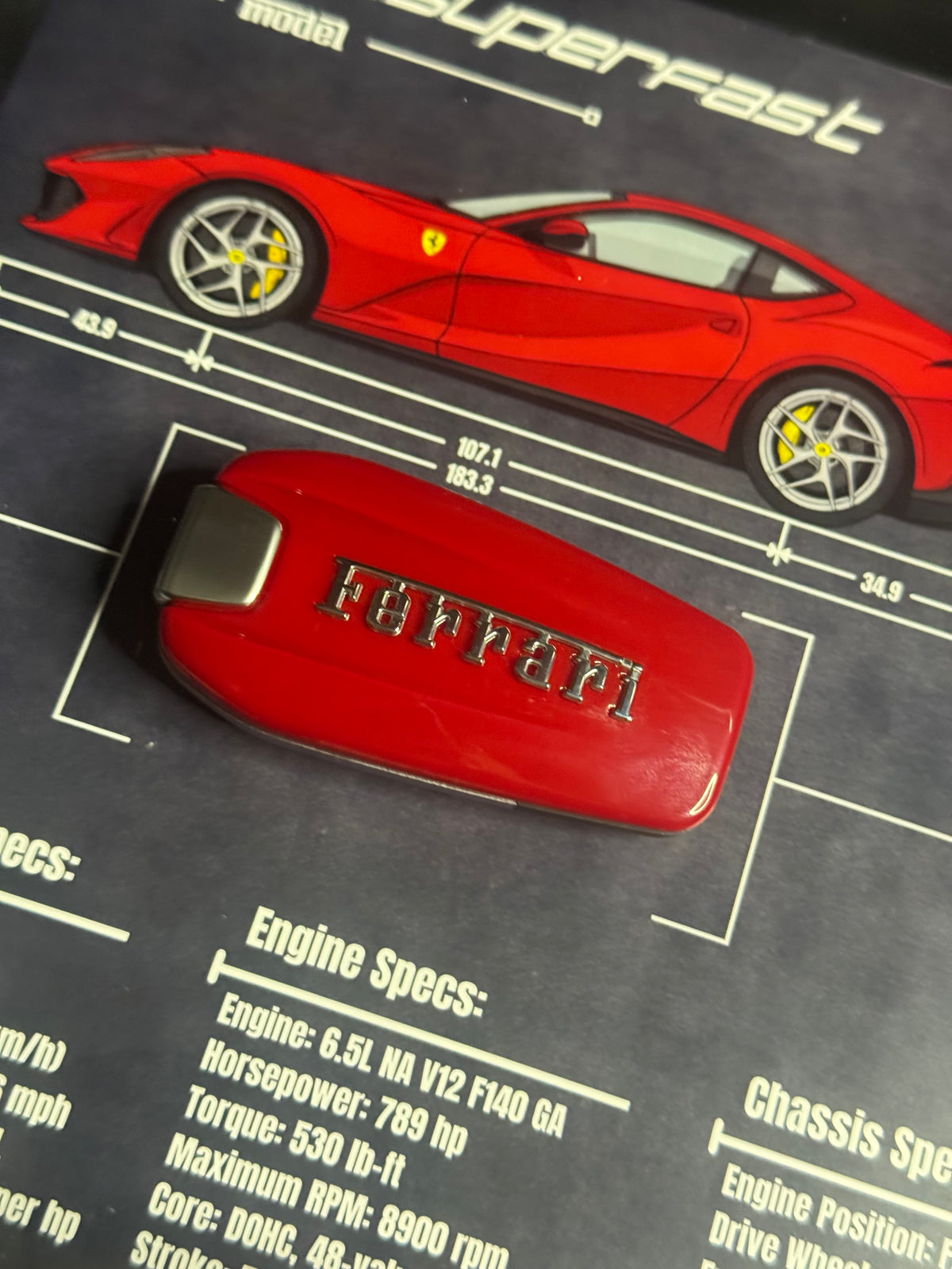 Ferrari 812 Superfast Key Blueprint Frame
