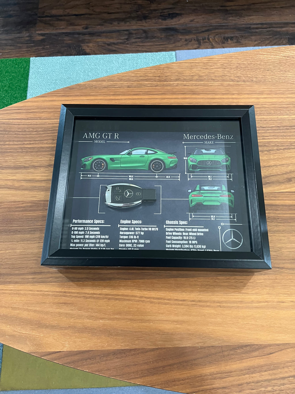 Mercedes-Benz AMG GT R Key Blueprint Frame