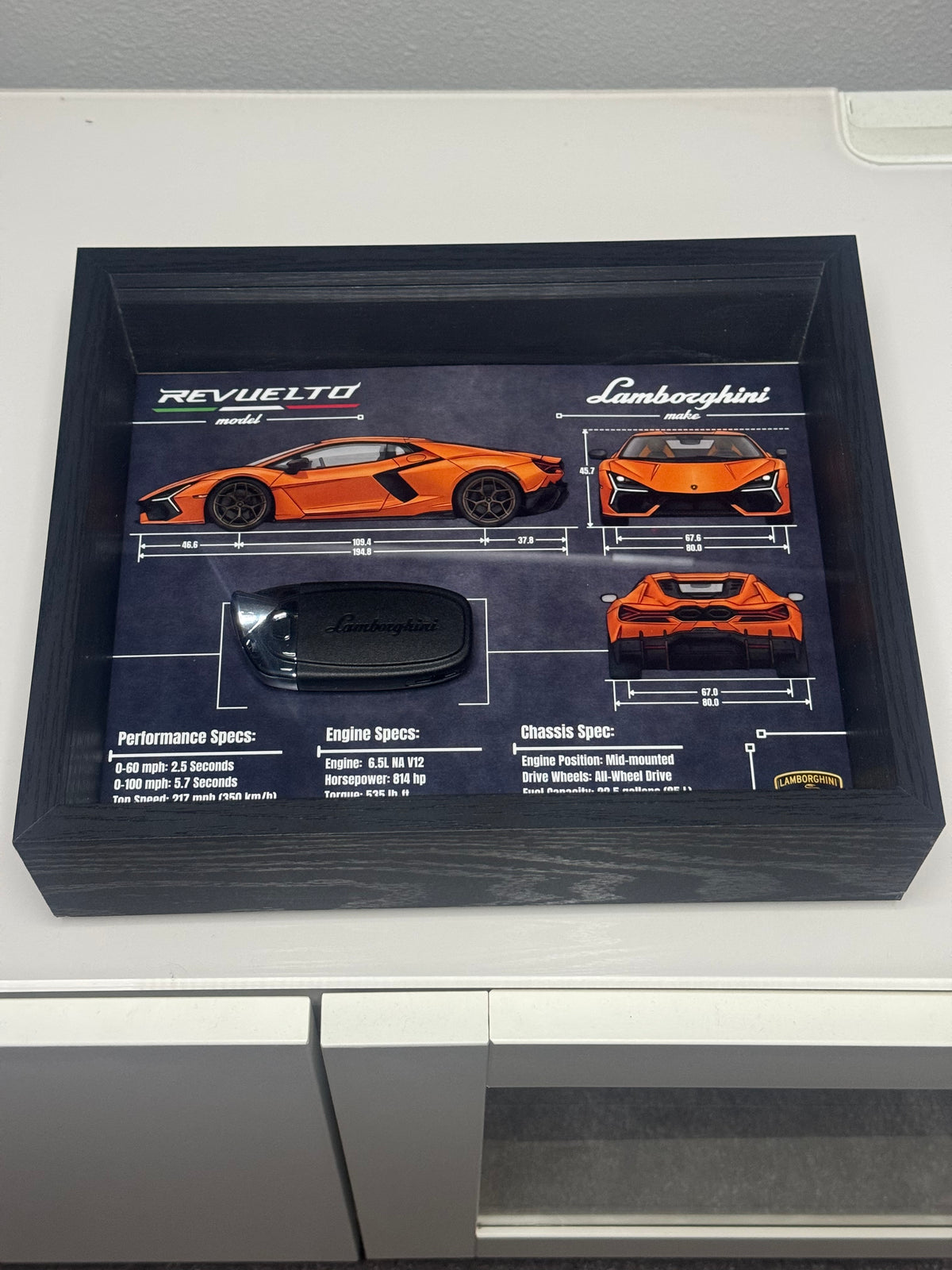 Lamborghini Revuelto Key Blueprint Frame