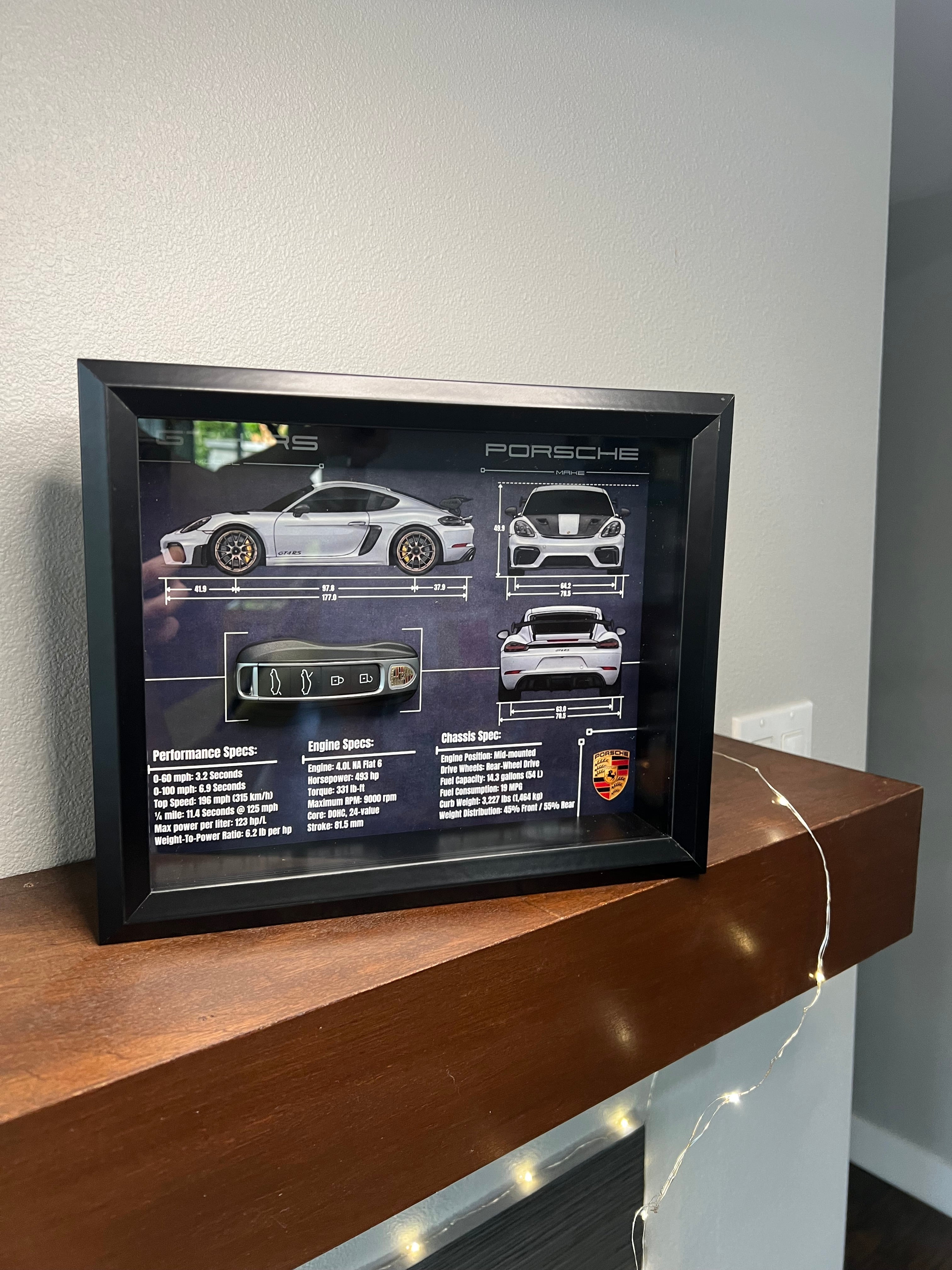 Porsche 911 GT4 RS Key Blueprint Frame