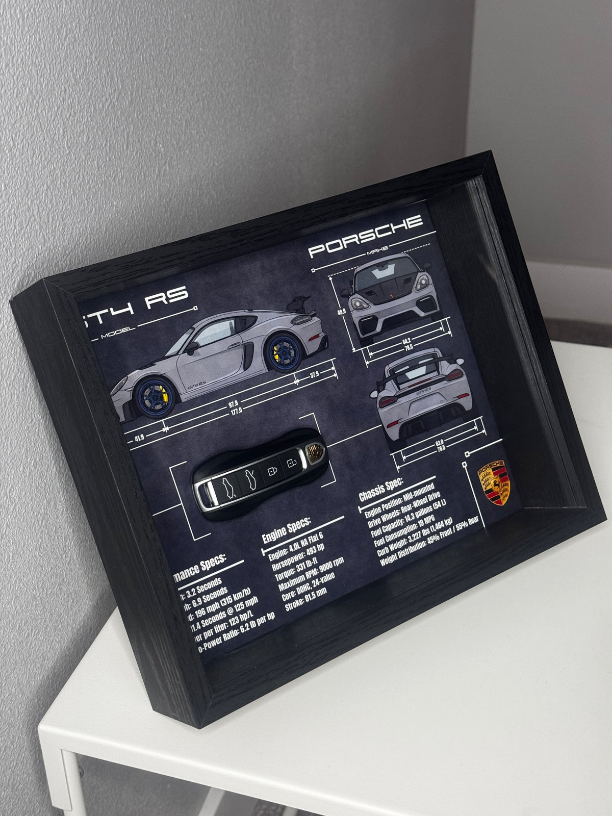 Porsche 911 GT4 RS Key Blueprint Frame