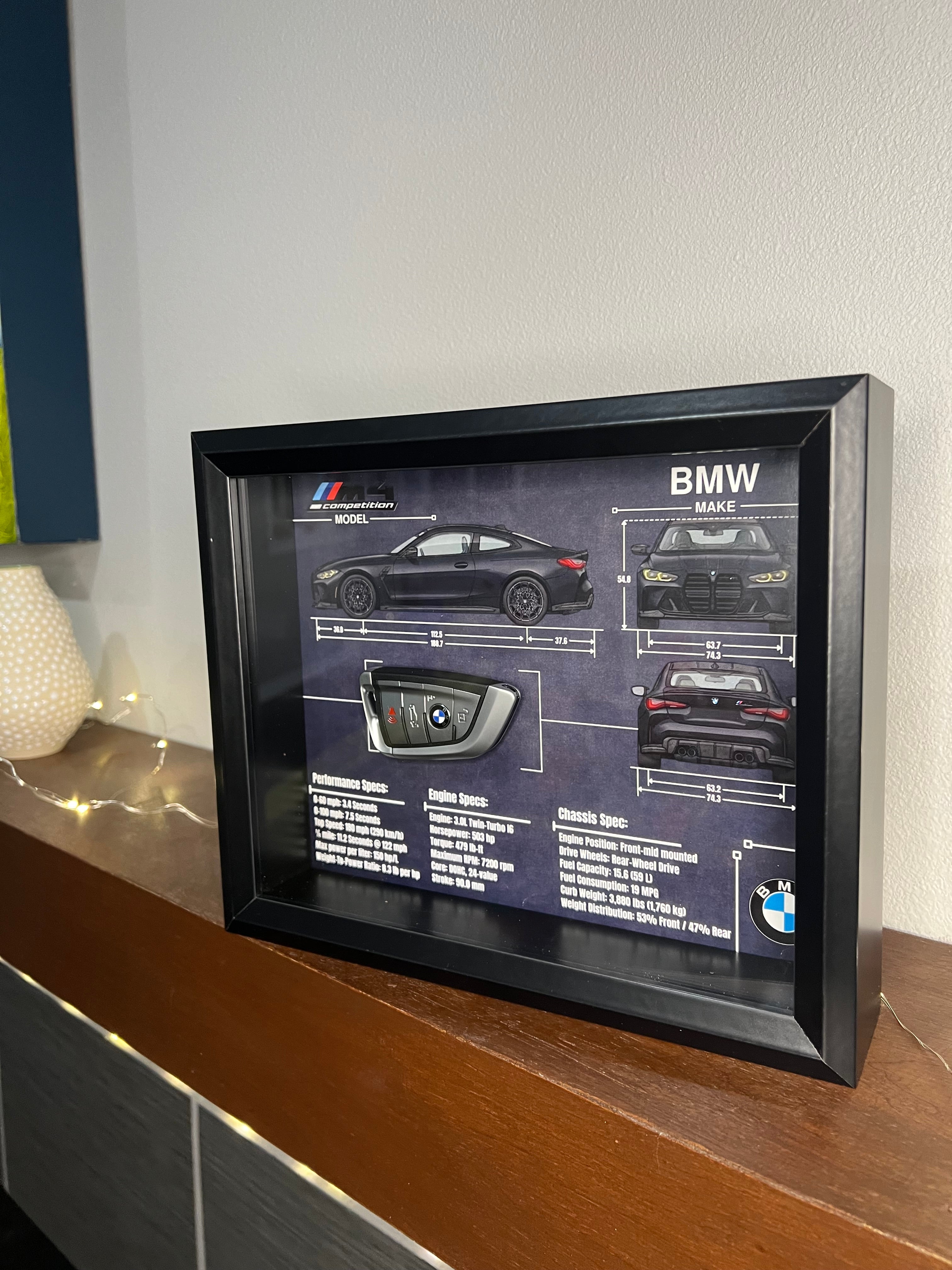BMW M4 Competition Key Blueprint Frame