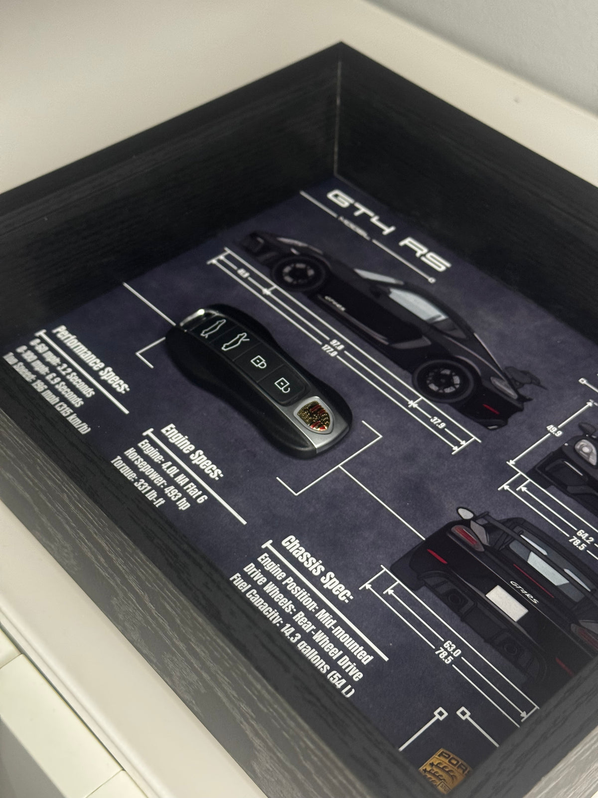 Porsche 911 GT4 RS Key Blueprint Frame