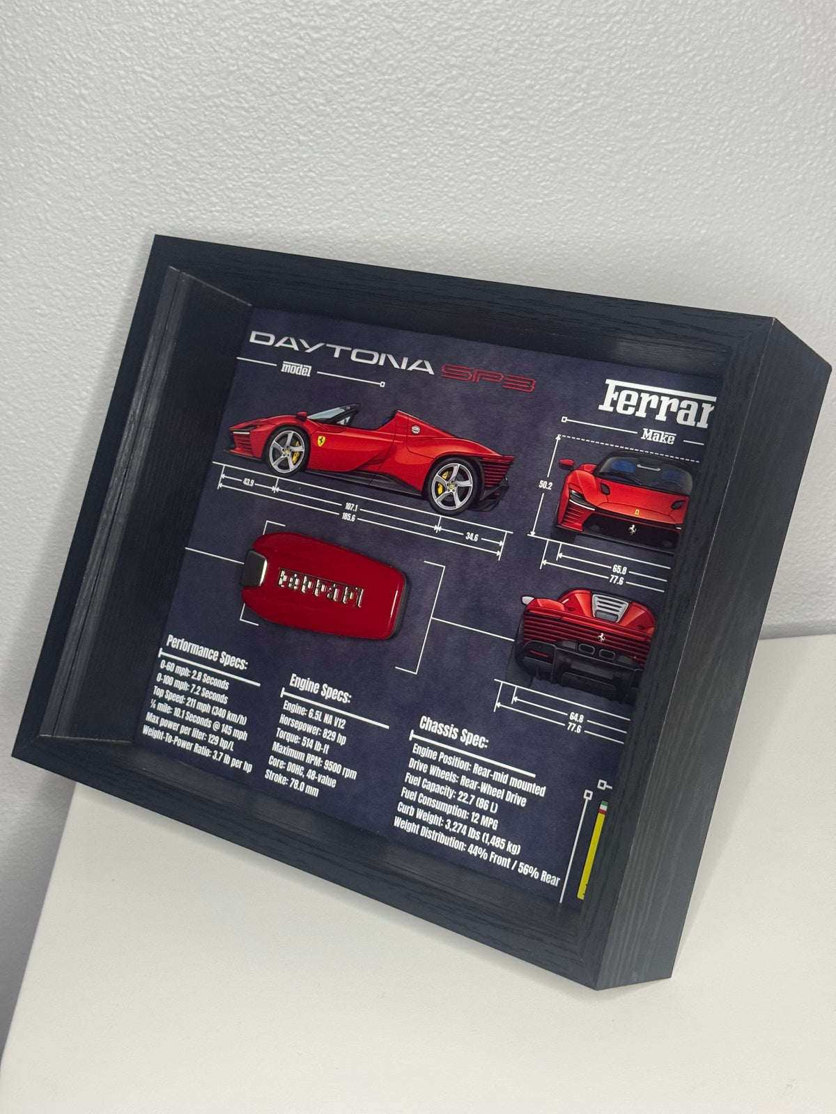 Ferrari Daytona SP3 Key Blueprint Frame