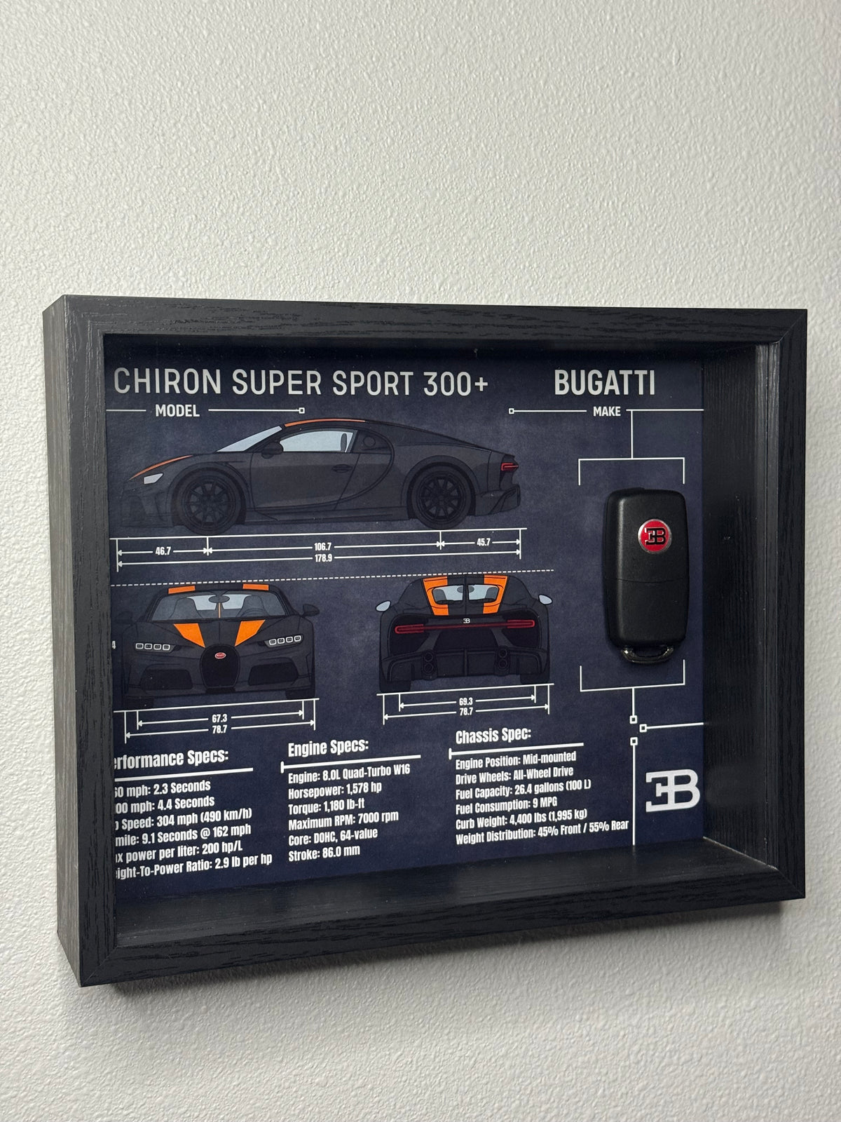 Bugatti Chiron Super Sport 300+ Key Blueprint Frame