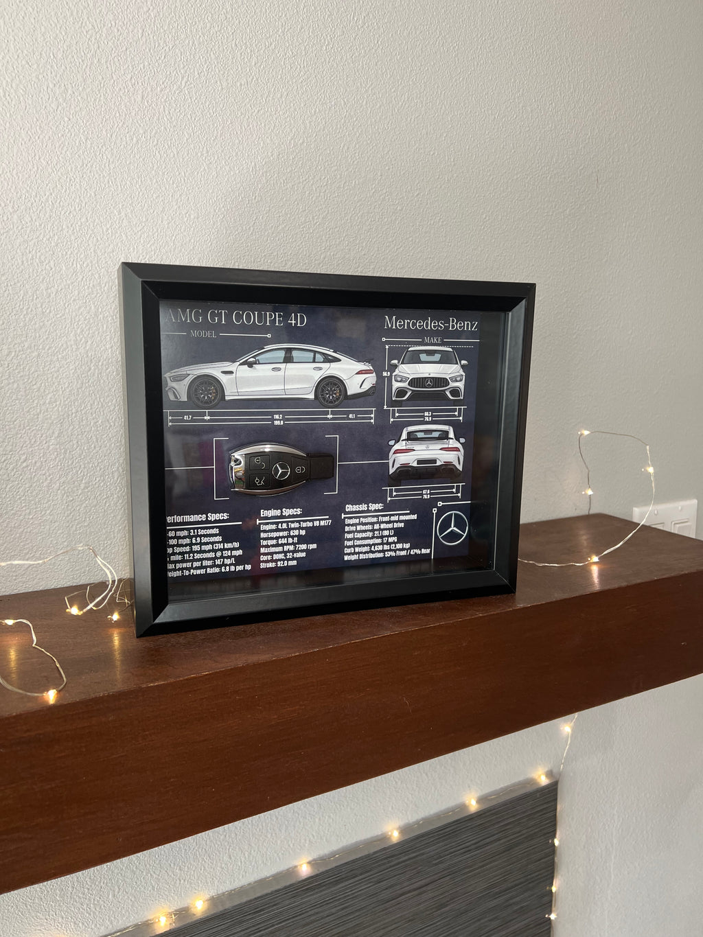 Mercedes-Benz AMG GT 4D Key Blueprint Frame