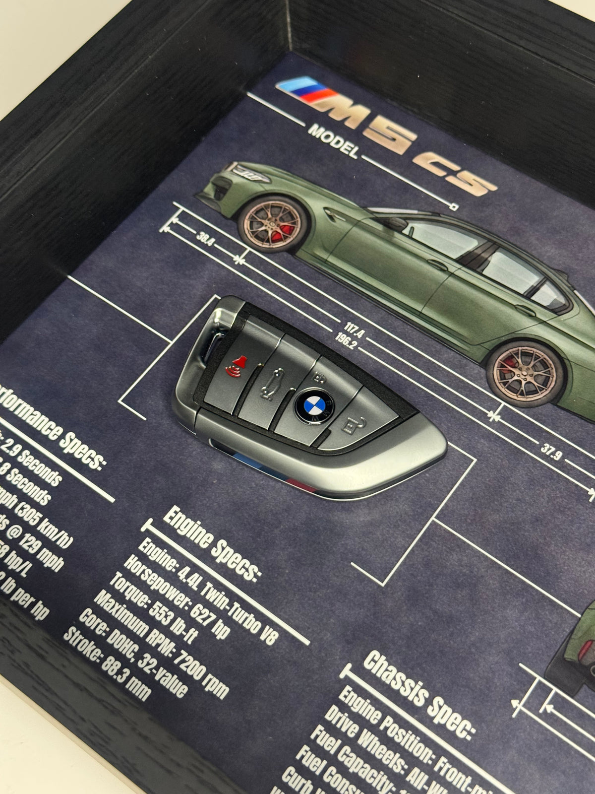 BMW M5 CS Key Blueprint Frame