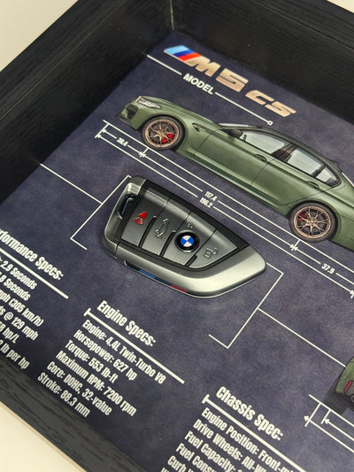 BMW M5 CS Key Blueprint Frame