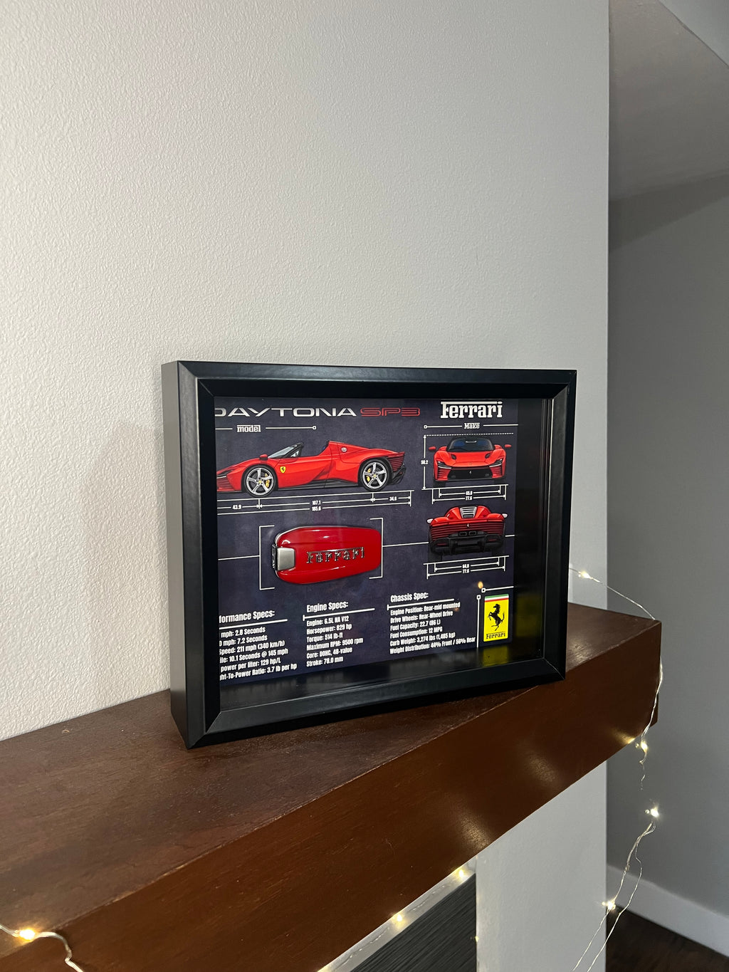 Ferrari Daytona SP3 Key Blueprint Frame