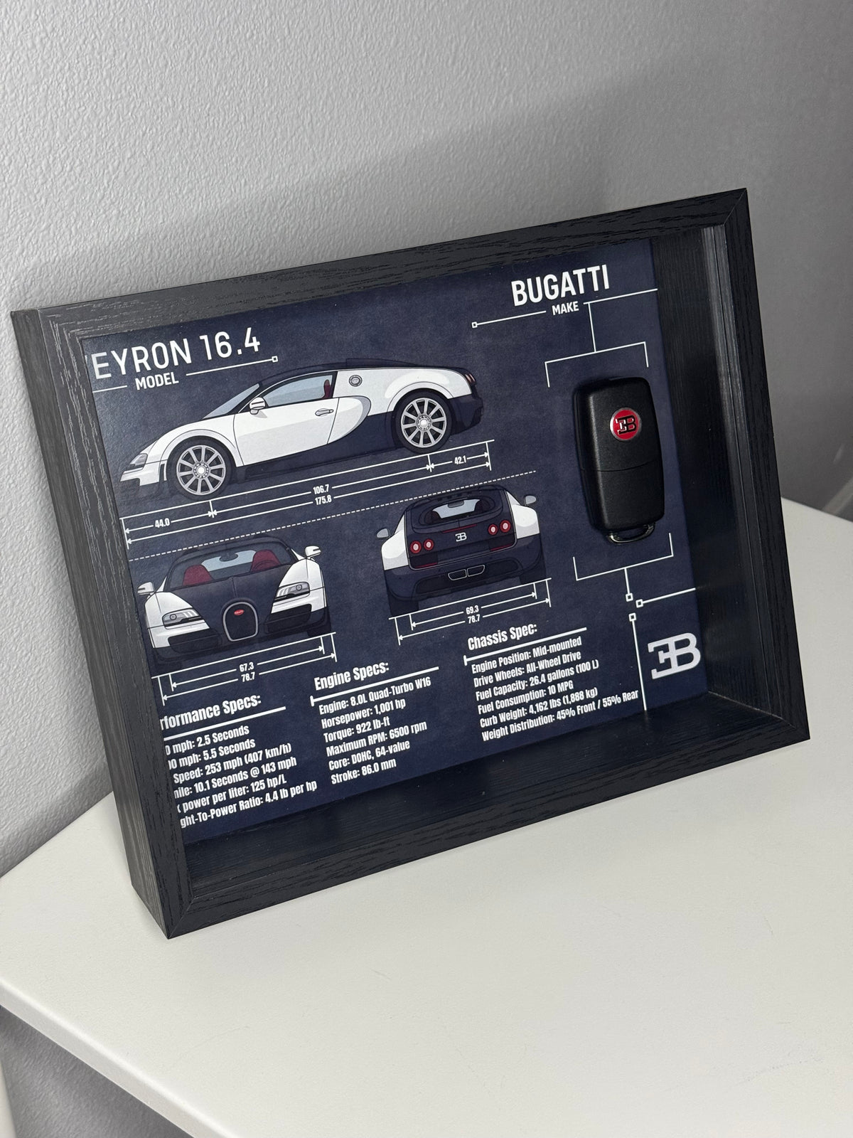 Bugatti Veyron Key Blueprint Frame