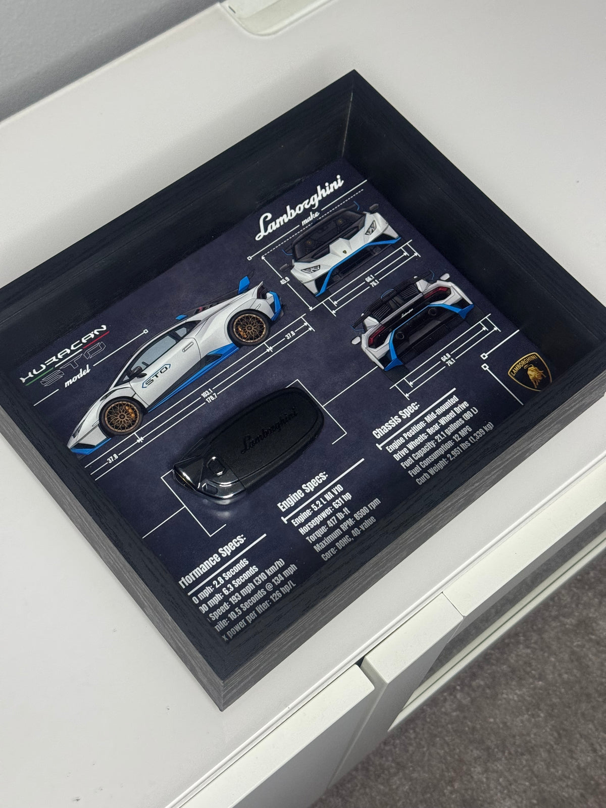 Lamborghini Huracan STO Key Blueprint Frame