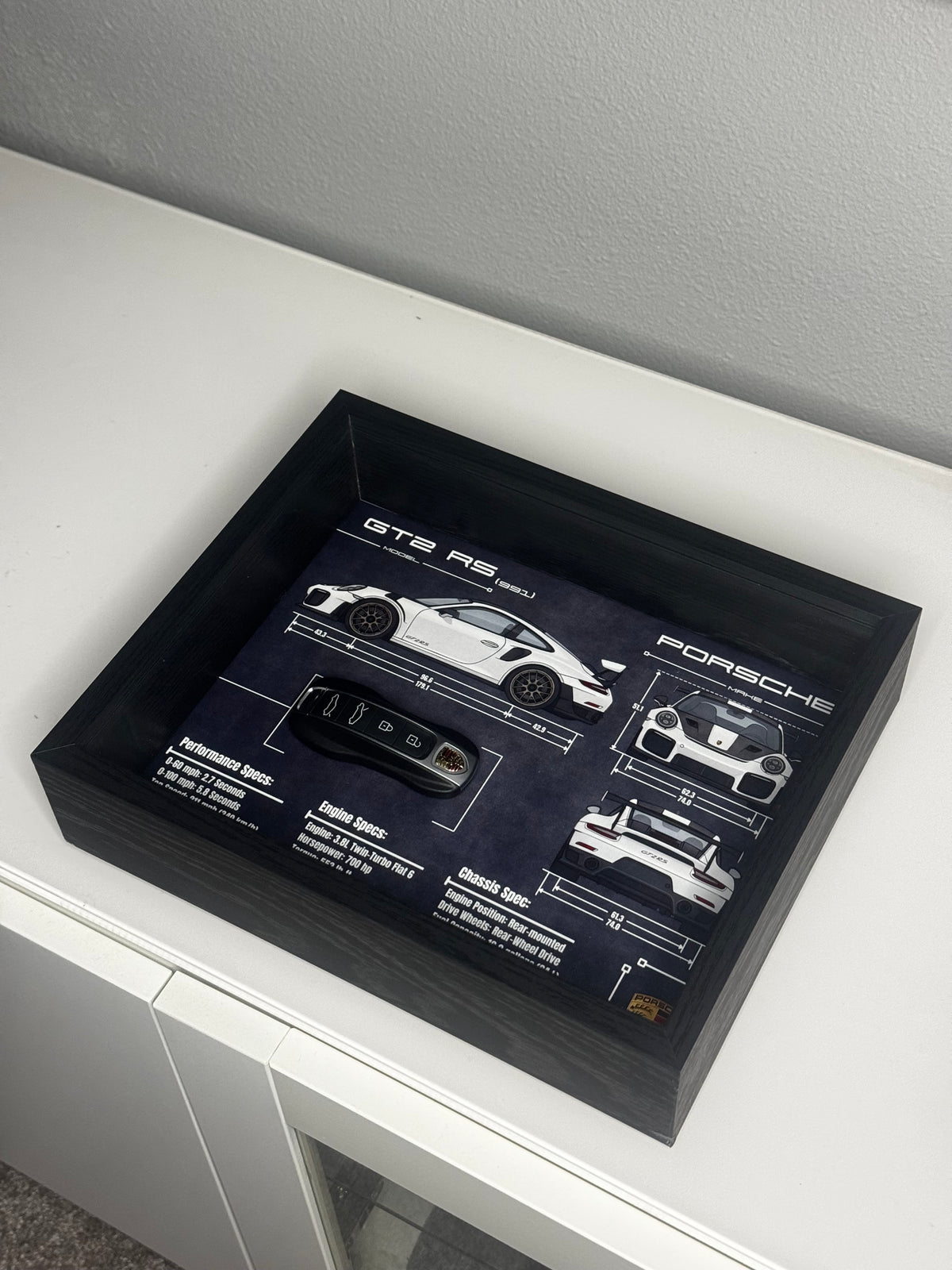Porsche 911 GT2 RS (991) Key Blueprint Frame
