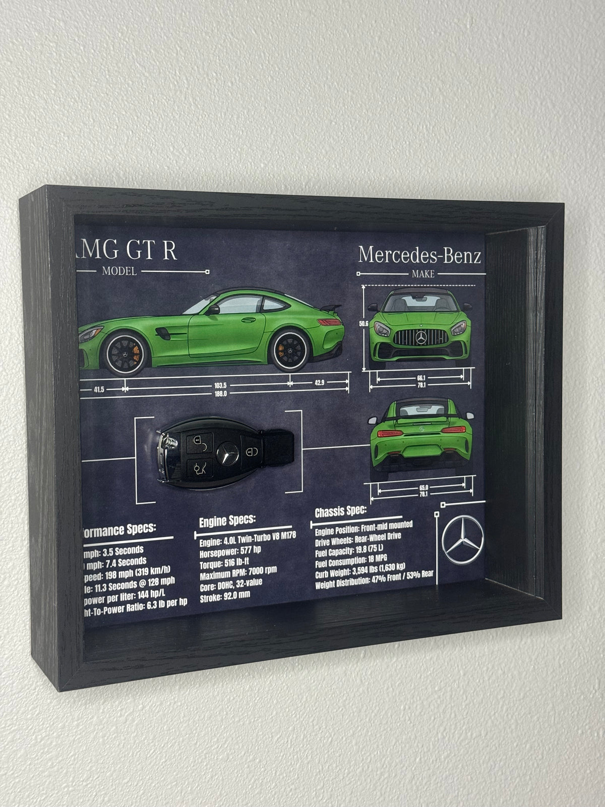 Mercedes-Benz AMG GT R Key Blueprint Frame