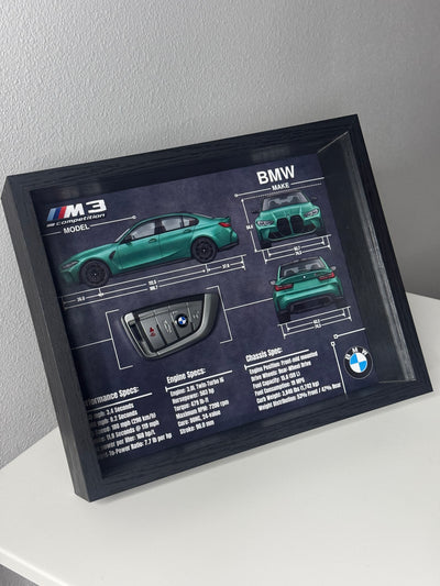 BMW M3 Competition Key Blueprint Frame