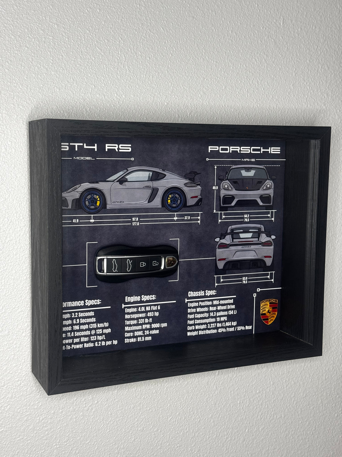 Porsche 911 GT4 RS Key Blueprint Frame