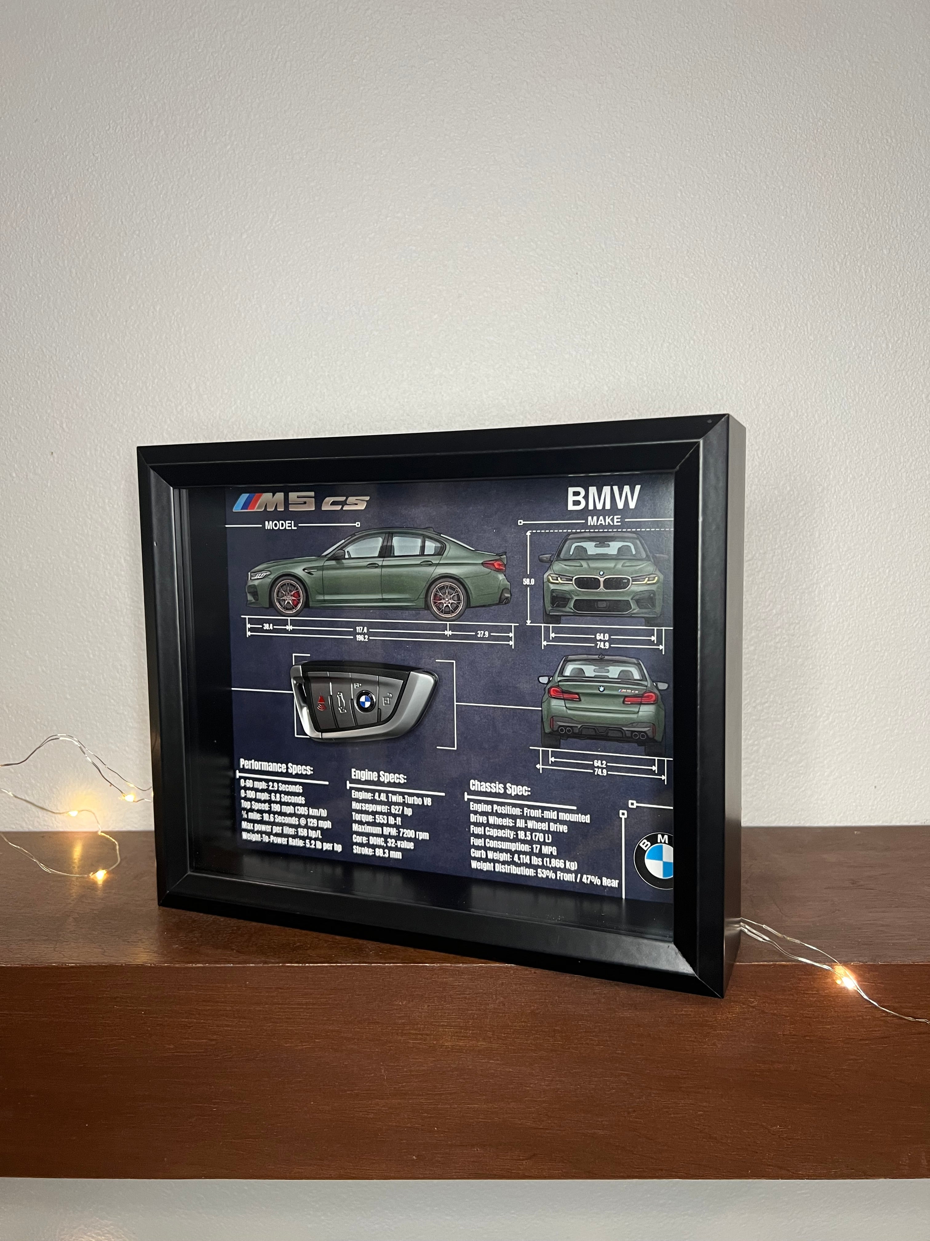 BMW M5 CS Key Blueprint Frame