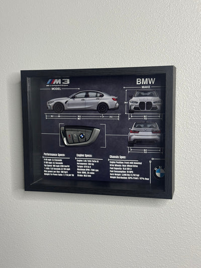 BMW M3 Competition Key Blueprint Frame