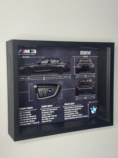 BMW M3 Competition Key Blueprint Frame