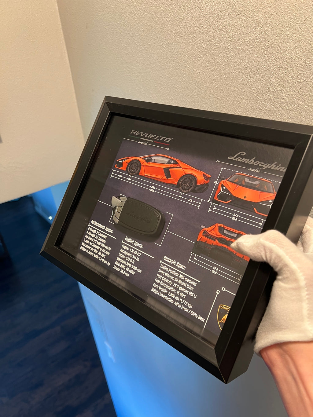 Lamborghini Revuelto Key Blueprint Frame