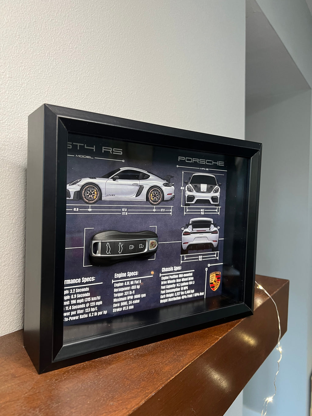 Porsche 911 GT4 RS Key Blueprint Frame