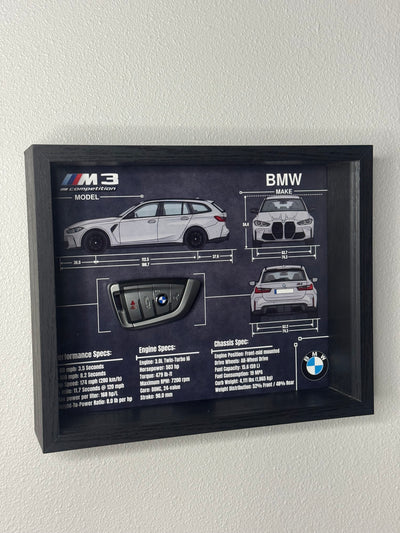 BMW M3 Competition Touring Key Blueprint Frame
