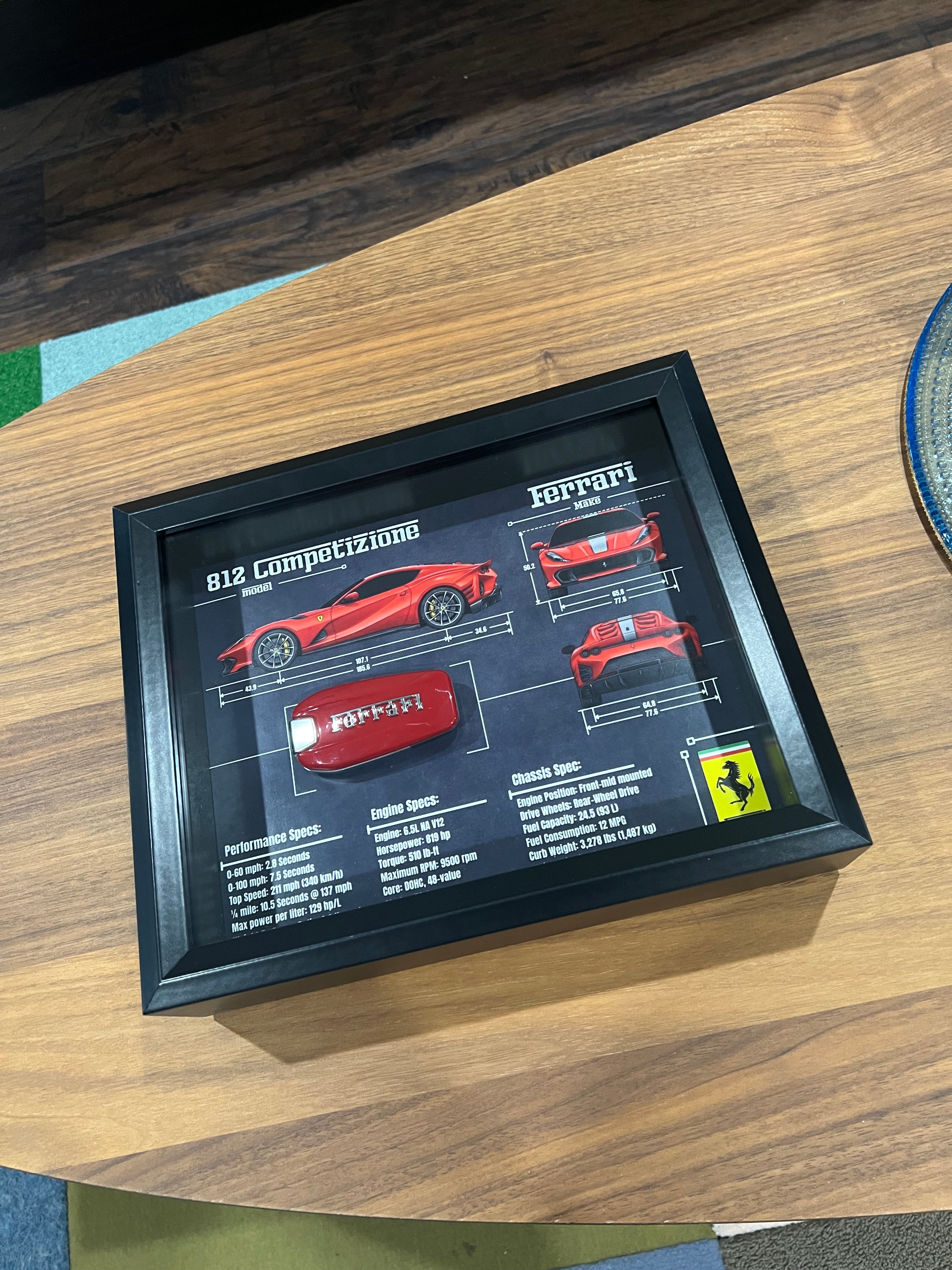 Ferrari 812 competizione Key Blueprint Frame