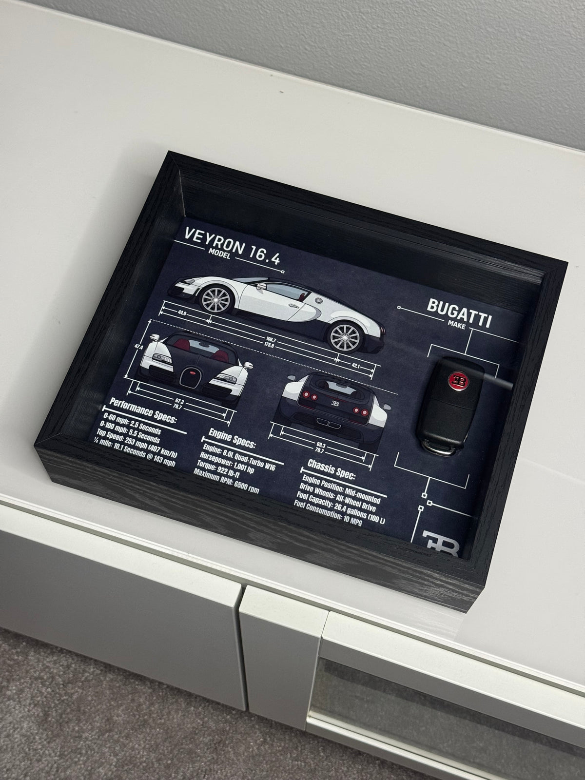 Bugatti Veyron Key Blueprint Frame