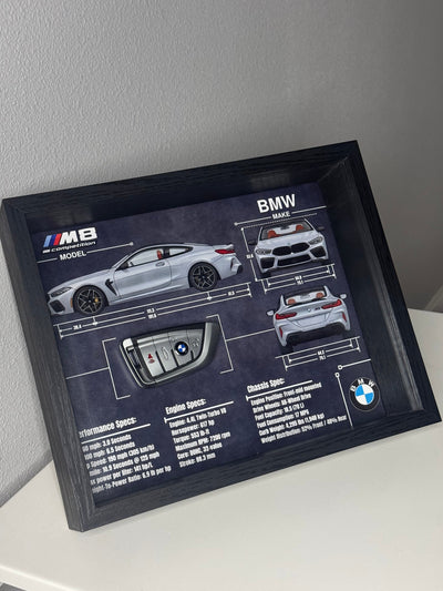 BMW M8 Competition Key Blueprint Frame