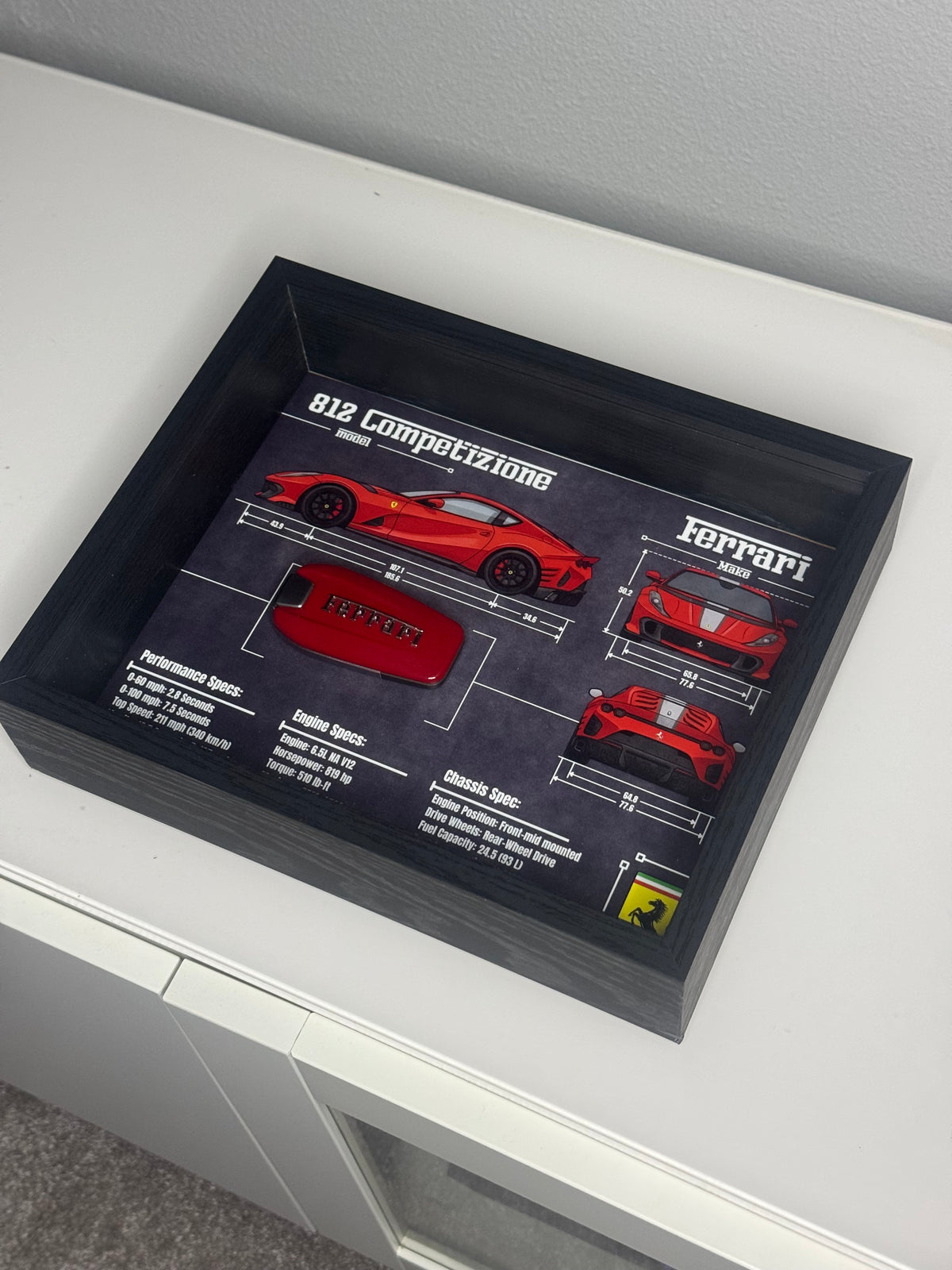 Ferrari 812 competizione Key Blueprint Frame