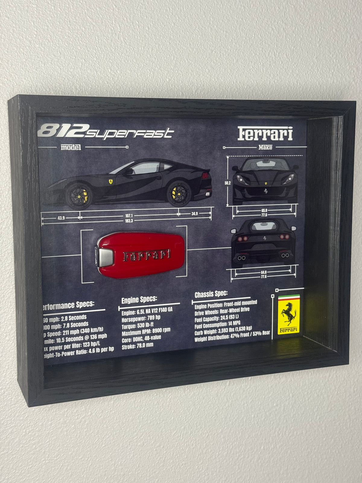 Ferrari 812 Superfast Key Blueprint Frame