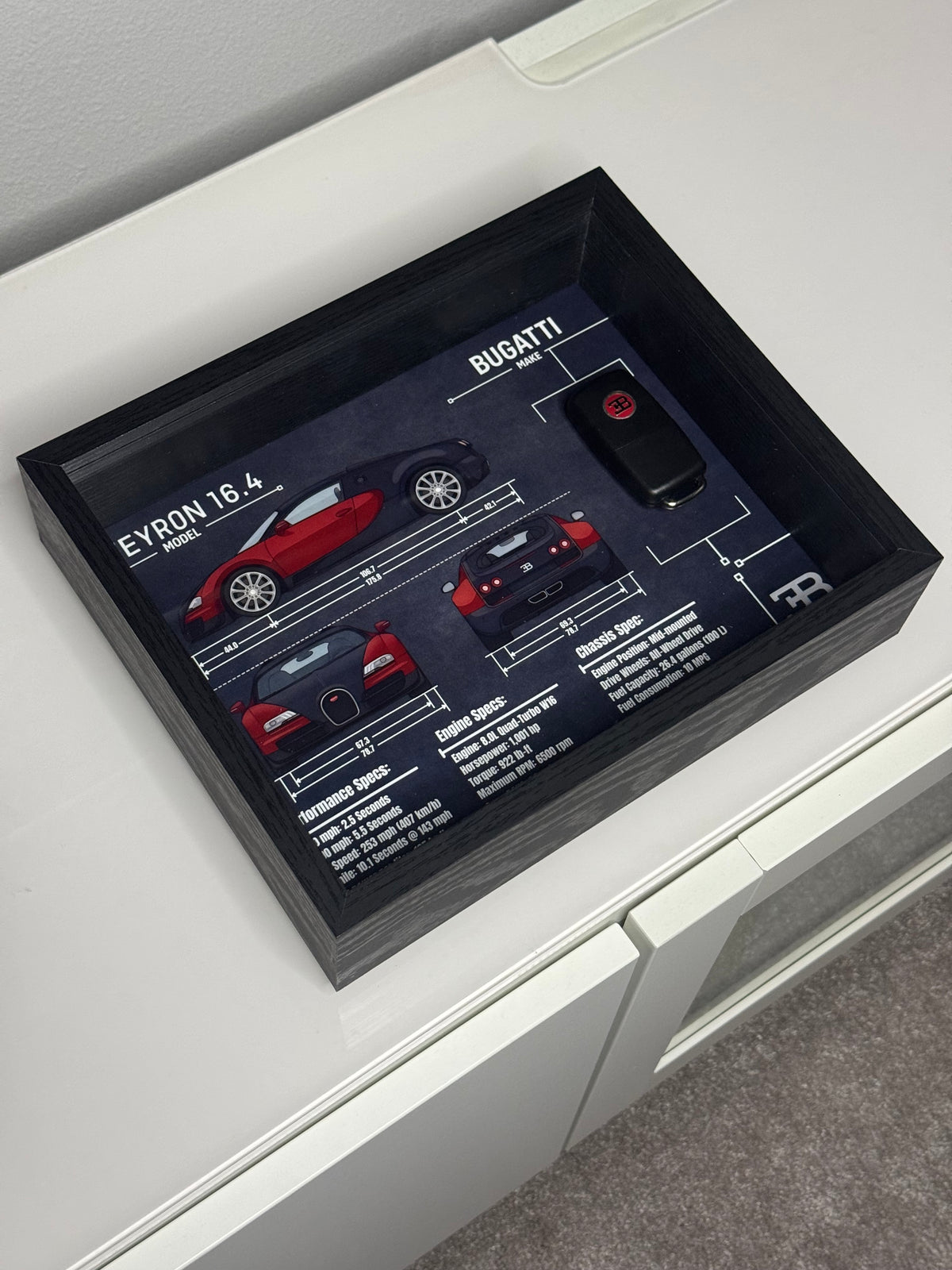 Bugatti Veyron Key Blueprint Frame